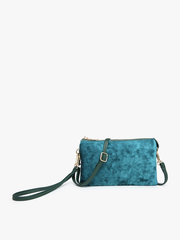 Riley Vevlet Crossbody/Wristlet: Navy