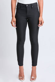 Hyperstretch Mid-Rise Skinny Jean: BLACK