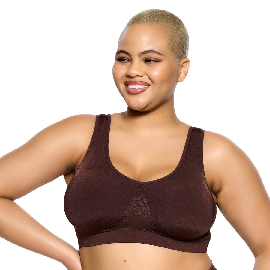 Body Smooth Seamless Wireless Bralette - Cocoa