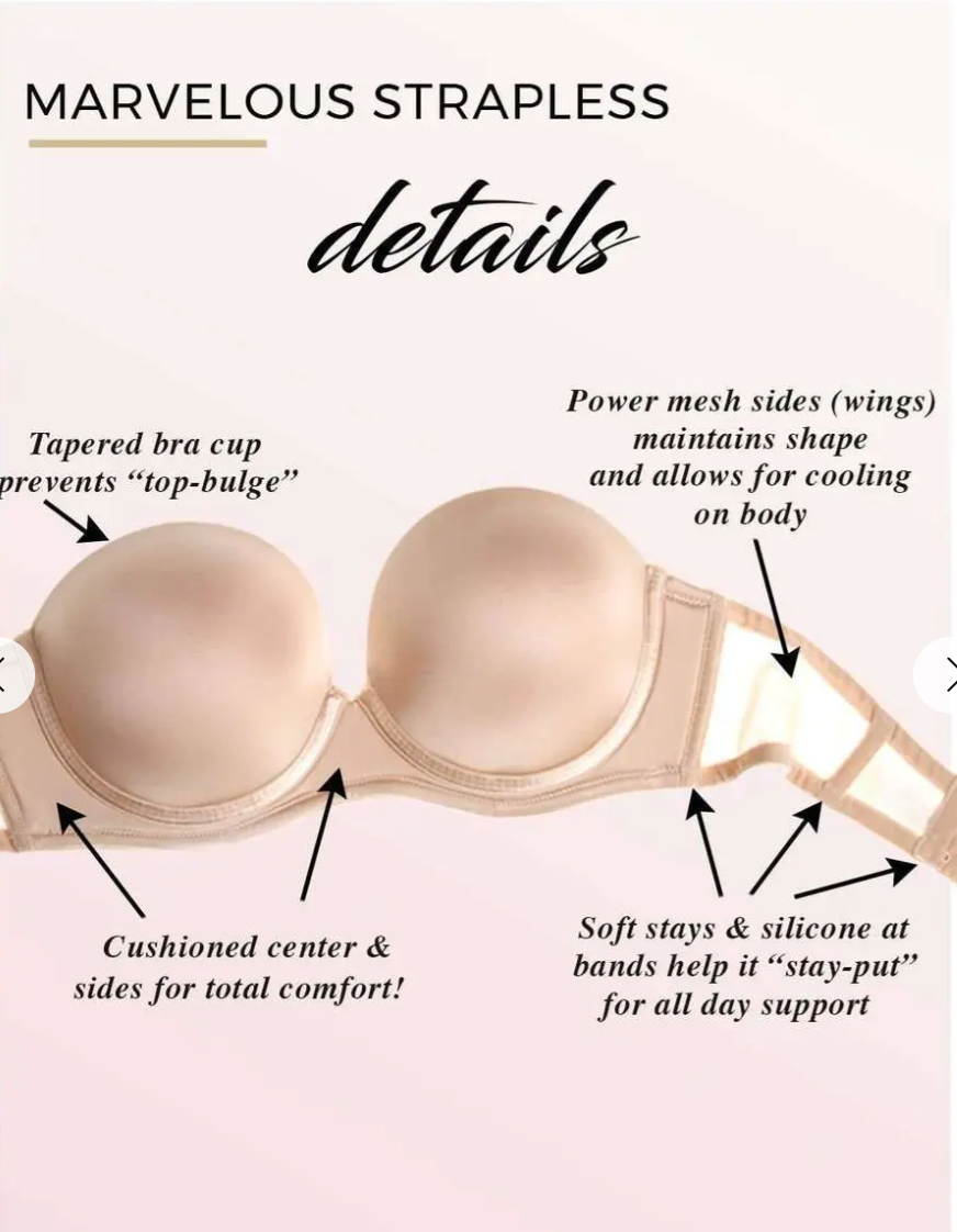 Marvelous Strapless Full Busted Underwire Bra  Full figure strapless bra, Strapless  bra, Bridal bra